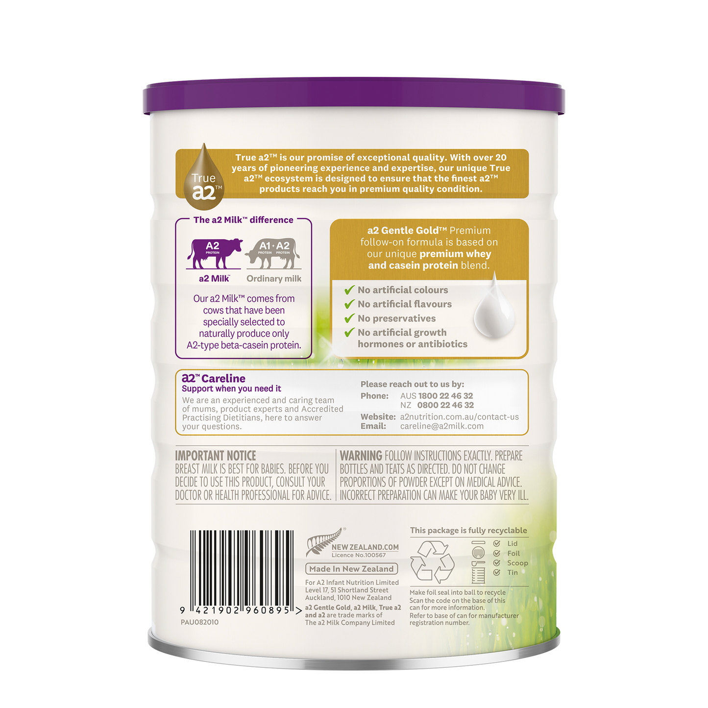 a2 Gentle Gold® Premium follow-on formula