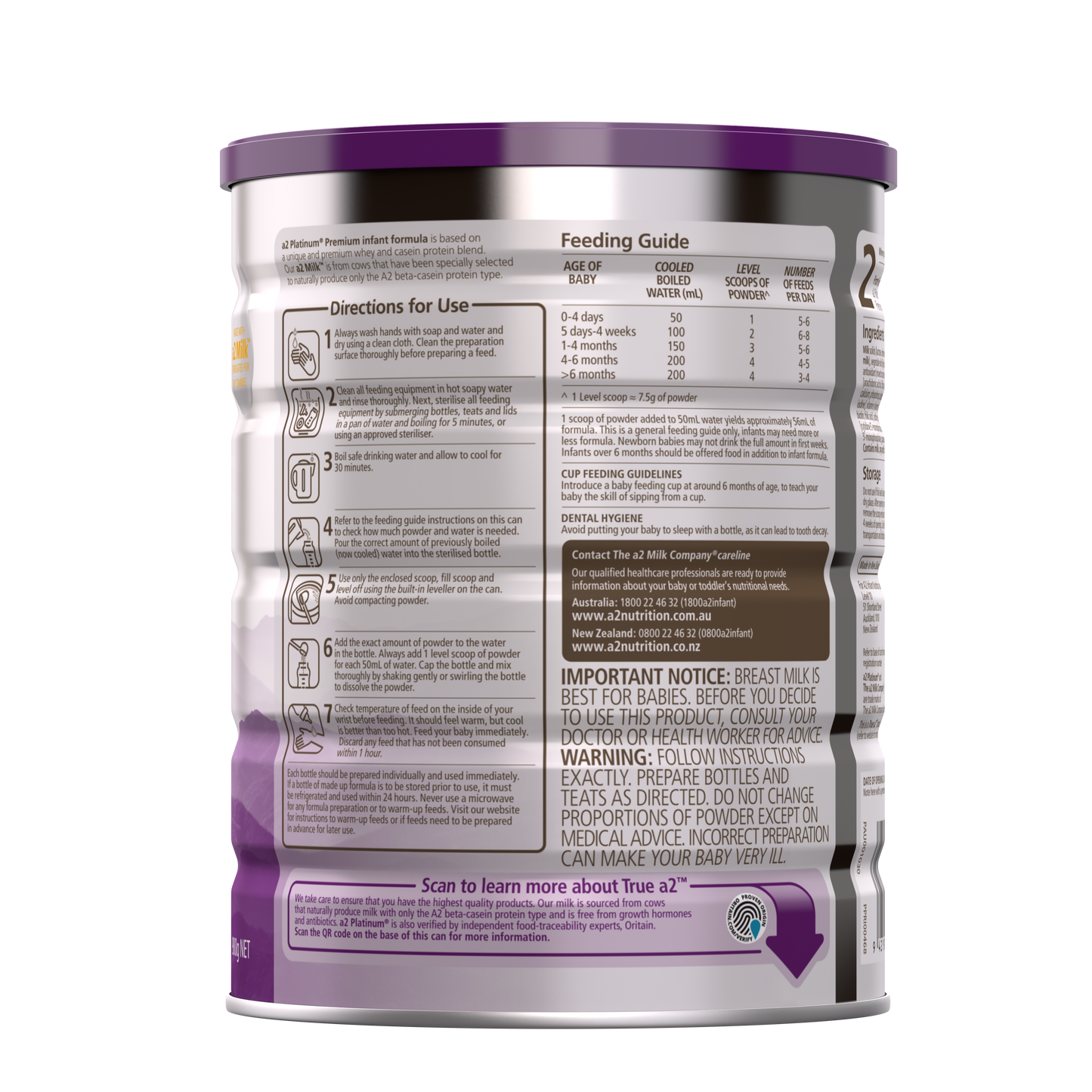 a2 Platinum® Premium infant formula