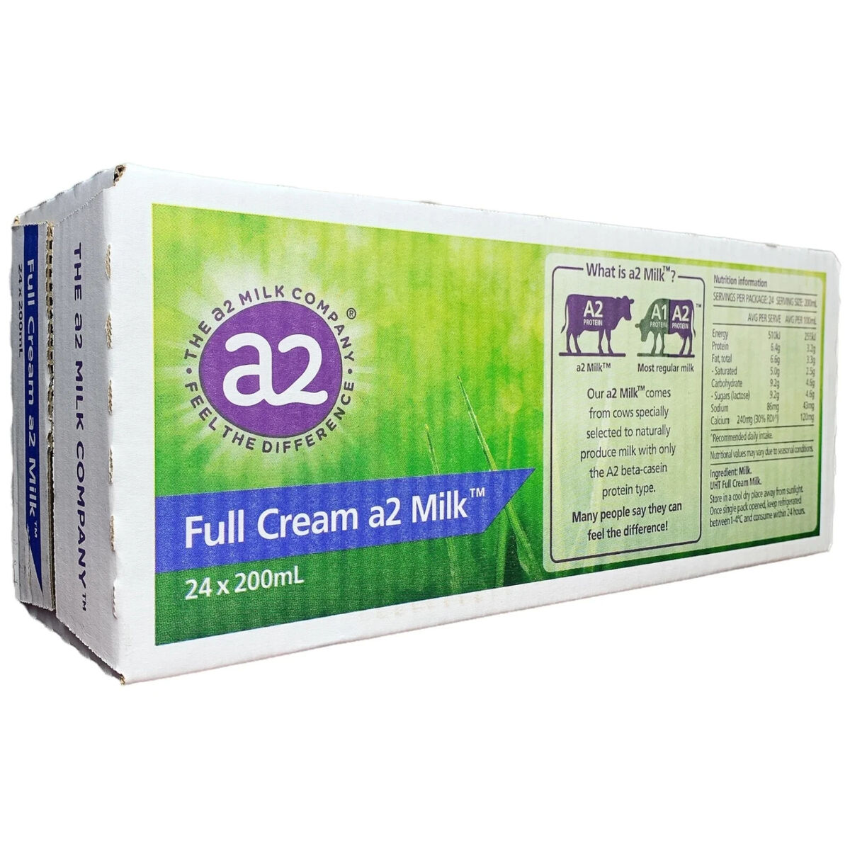 a2 Milk® Full cream UHT 200mL (24 units) – a2 Store®