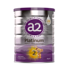 a2 Platinum Premium follow-on formula Stage 2 900g can, front of pack