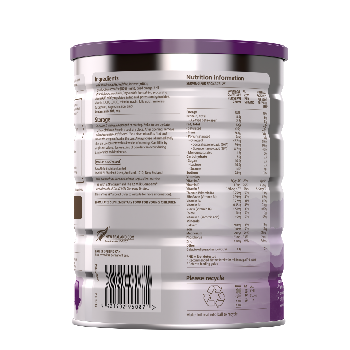 a2 Platinum® Premium junior milk drink